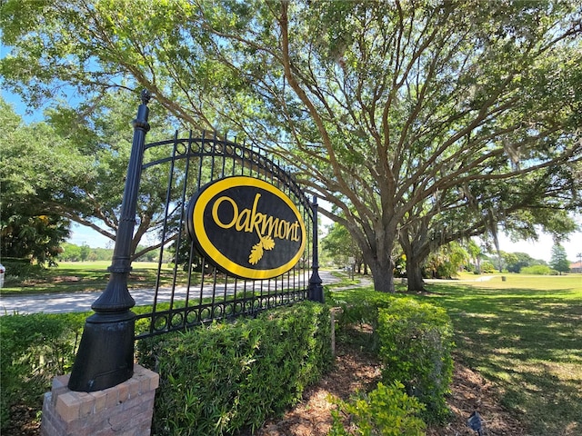 view of community sign