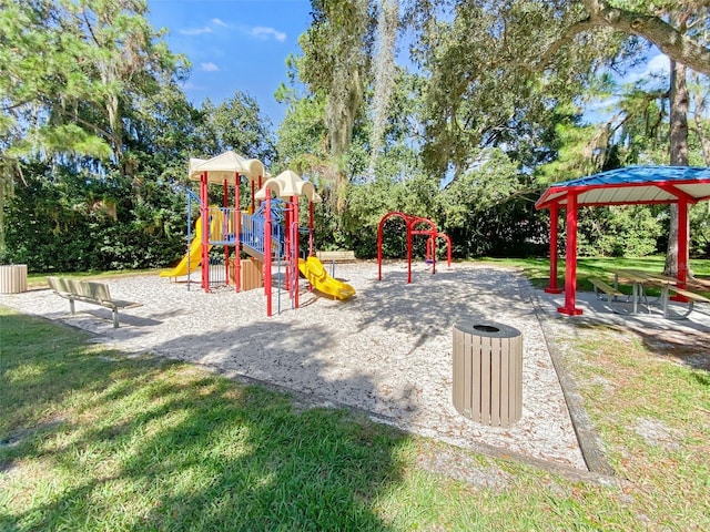 communal playground with a gazebo