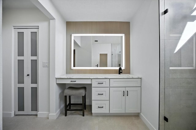 6627 Dolphin Cove Dr, Apollo Beach, FL 33572 - bathroom featuring vanity and a stall shower