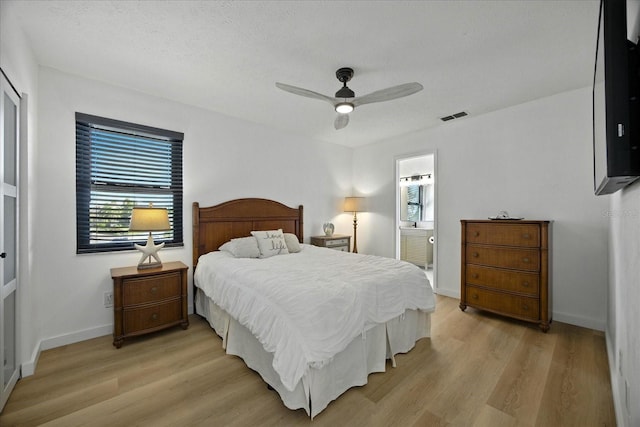 6627 Dolphin Cove Dr, Apollo Beach, FL 33572 - bedroom featuring light wood-type flooring and a ceiling fan