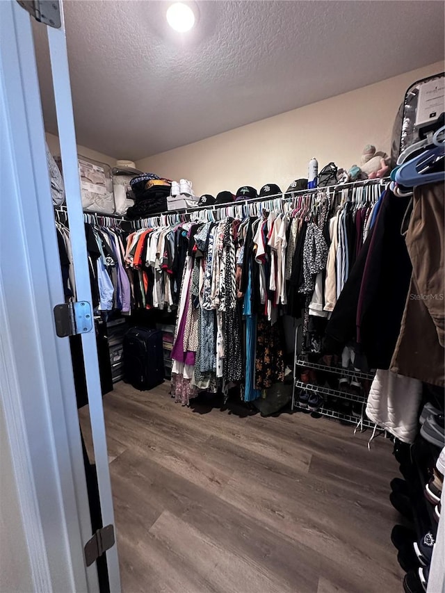 6942 Ripple Pond Loop, Zephyrhills, FL 33541 - spacious closet with wood finished floors