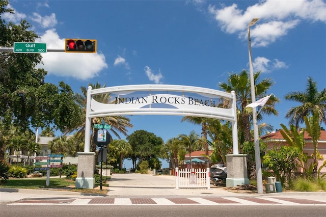 view of community sign
