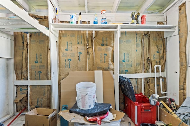 view of storage room