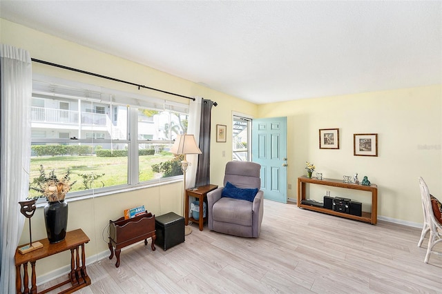 5216 81st St N Unit 2, Saint Petersburg, FL 33709 - living area featuring wood finished floors and baseboards