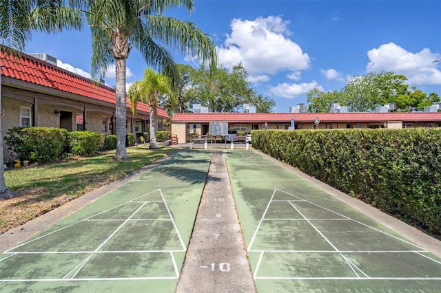 view of community featuring shuffleboard