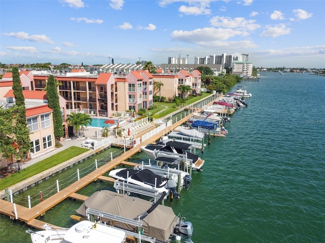 bird's eye view of a nearby body of water