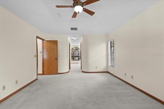 3808 Hollow Wood Dr, Valrico, FL 33594 - empty room featuring a ceiling fan, carpet flooring, and a smoke detector