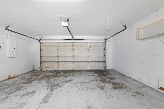 3808 Hollow Wood Dr, Valrico, FL 33594 - garage with electric panel and a garage door opener