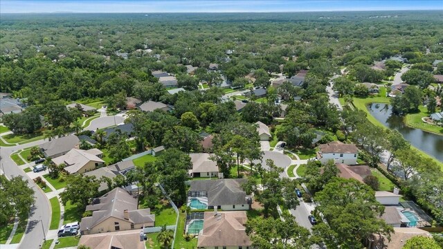 3808 Hollow Wood Dr, Valrico, FL 33594 - aerial overview of property's location with a nearby body of water and nearby suburban area