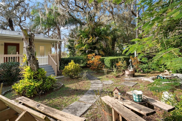 13015 Elm St, Odessa, FL 33556 - view of yard with a porch