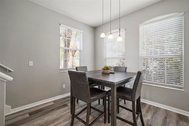 3056 Pointeview Dr, Tampa, FL 33611 - dining area featuring baseboards and wood finished floors