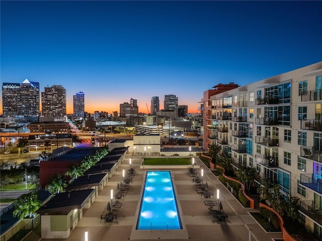 1120 E Kennedy Blvd Unit 1228, Tampa, FL 33602 - view of swimming pool featuring a view of skyline