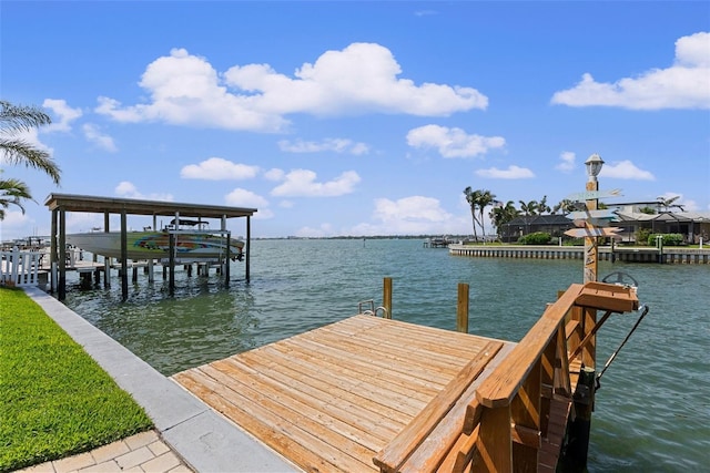 4333 48th Ave S, Saint Petersburg, FL 33711 - view of dock with a water view and boat lift