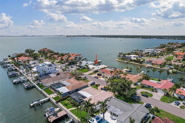 4333 48th Ave S, Saint Petersburg, FL 33711 - birds eye view of property with a residential view and a water view