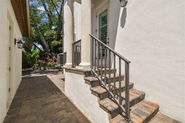 view of stairway