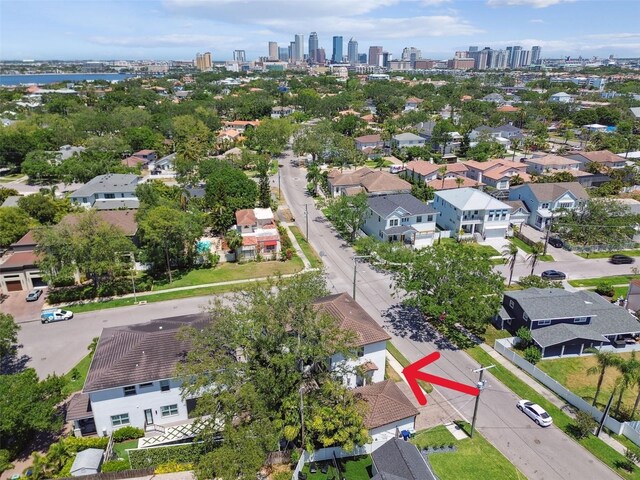 bird's eye view featuring a view of city