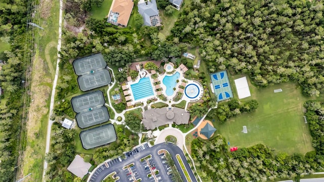 3254 Grassglen Pl, Wesley Chapel, FL 33544 - aerial overview of property's location with a pool