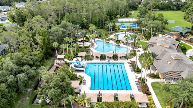 3254 Grassglen Pl, Wesley Chapel, FL 33544 - bird's eye view of a pool area