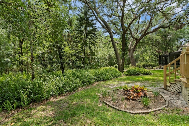 15314 Sherwood Forest Dr, Tampa, FL 33647 - view of green lawn featuring stairway