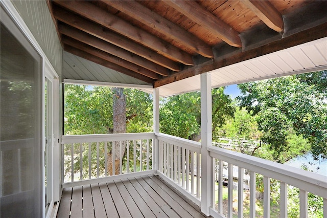 view of wooden deck