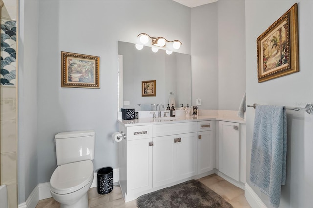 17305 Ballmont Park Dr, Odessa, FL 33556 - full bathroom featuring toilet, walk in shower, vanity, and baseboards