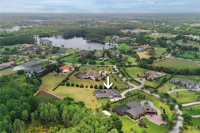 17305 Ballmont Park Dr, Odessa, FL 33556 - aerial view with a water view and a residential view