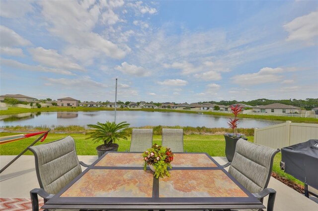 15426 Wicked Strong St, Sun City Center, FL 33573 - sunroom / solarium featuring a water view and a residential view