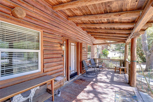 4126 Burrows Rd, Zephyrhills, FL 33542 - view of patio with a porch