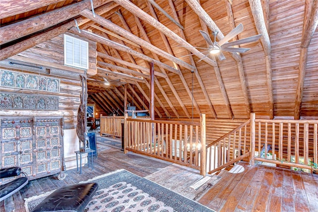 4126 Burrows Rd, Zephyrhills, FL 33542 - attic featuring an upstairs landing and visible vents