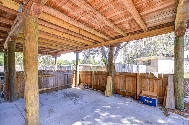 4126 Burrows Rd, Zephyrhills, FL 33542 - view of patio / terrace featuring fence