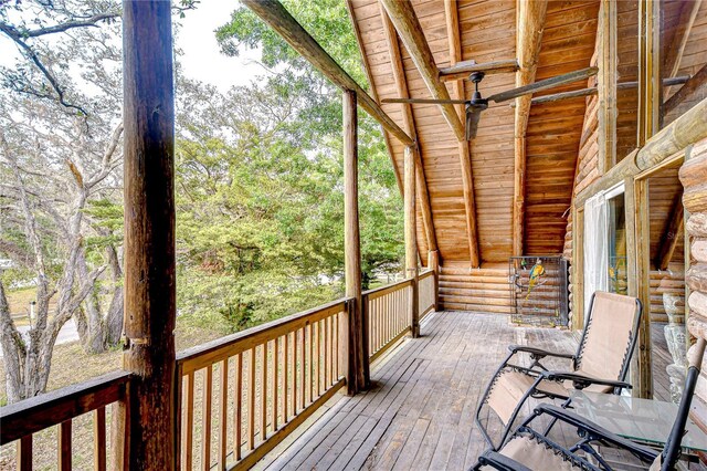 4126 Burrows Rd, Zephyrhills, FL 33542 - view of wooden deck