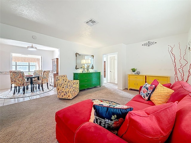 5100 Aragon Way S, Saint Petersburg, FL 33705 - living area featuring carpet and visible vents
