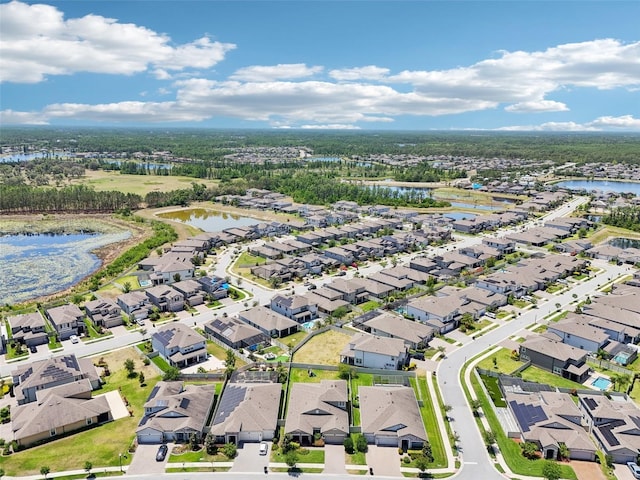 1741 Cherry Walk Rd, Lutz, FL 33558 - bird's eye view with a water view and a residential view
