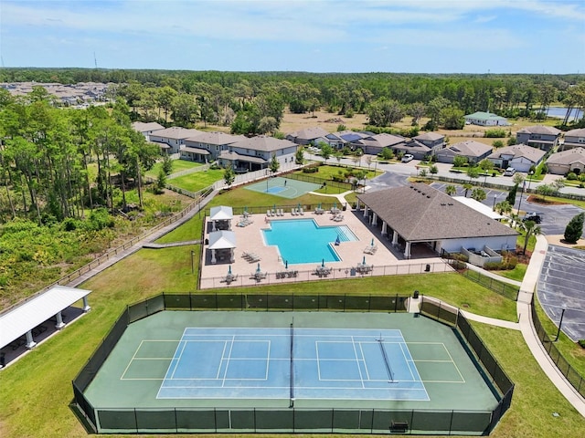 1741 Cherry Walk Rd, Lutz, FL 33558 - birds eye view of property featuring a residential view