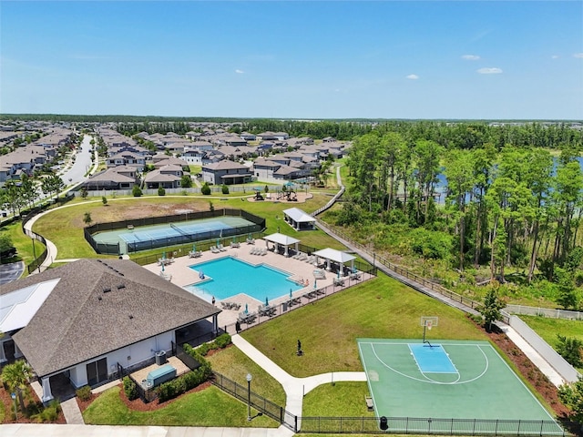 1741 Cherry Walk Rd, Lutz, FL 33558 - birds eye view of property