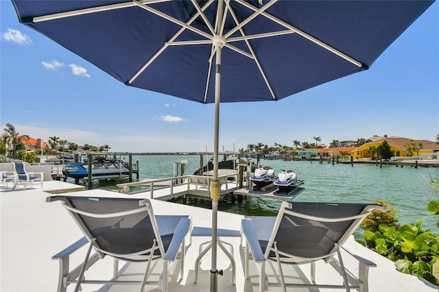 2233 Donato Dr, Belleair Beach, FL 33786 - view of dock featuring a water view