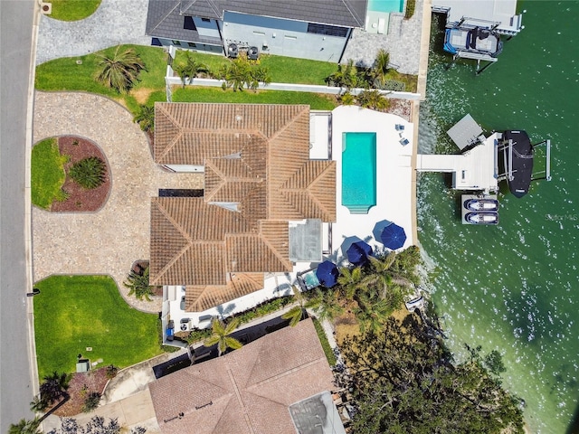 2233 Donato Dr, Belleair Beach, FL 33786 - aerial view featuring a water view