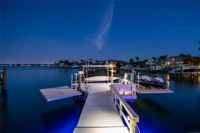 2233 Donato Dr, Belleair Beach, FL 33786 - dock area featuring boat lift and a water view