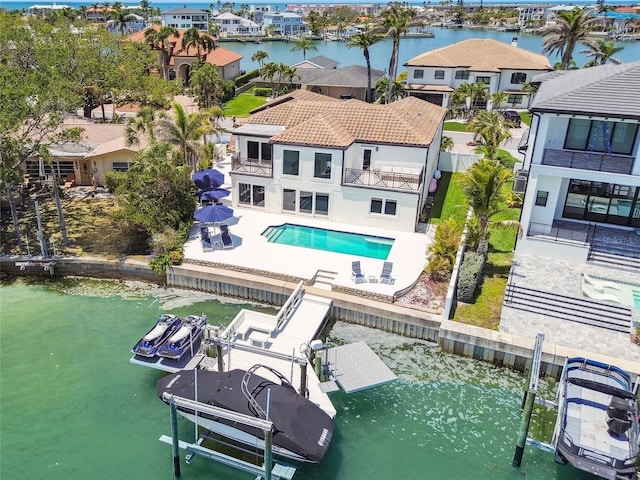 2233 Donato Dr, Belleair Beach, FL 33786 - drone / aerial view featuring a water view and a residential view