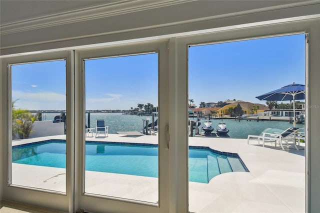 2233 Donato Dr, Belleair Beach, FL 33786 - outdoor pool featuring a water view