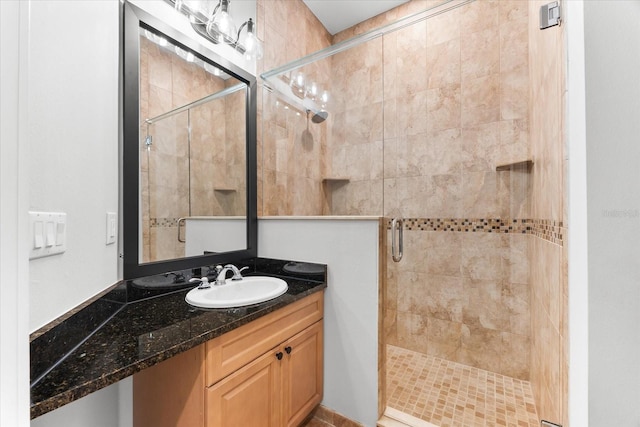 1600 Magnolia Rd, Belleair, FL 33756 - bathroom featuring a stall shower and vanity