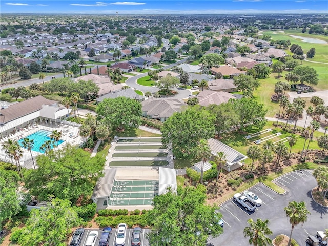 aerial view featuring view of golf course