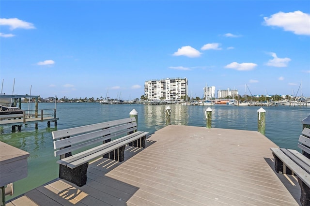 9755 Harrell Ave Unit 101, Treasure Island, FL 33706 - dock featuring a water view