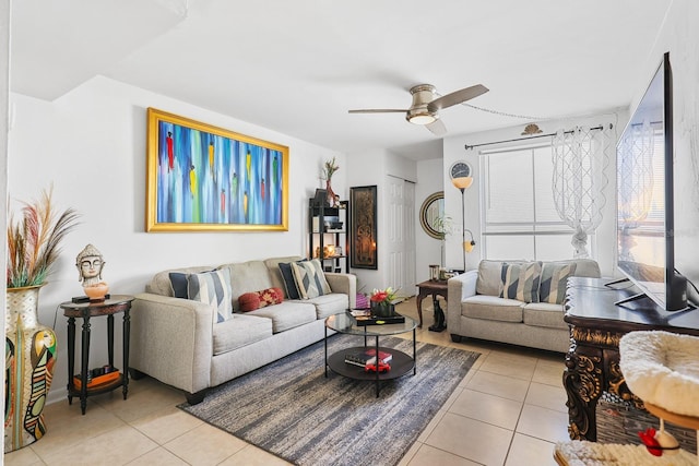 4306 La Mora Ct, Tampa, FL 33611 - living room with tile patterned floors and ceiling fan