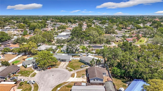 bird's eye view with a residential view