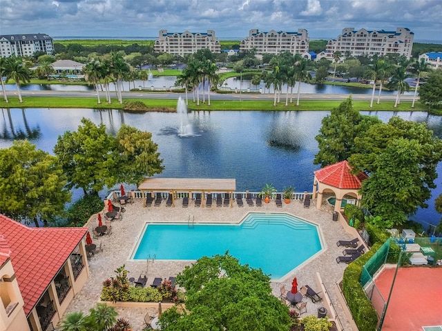 2400 Feather Sound Dr Unit 735, Clearwater, FL 33762 - community pool featuring a water view