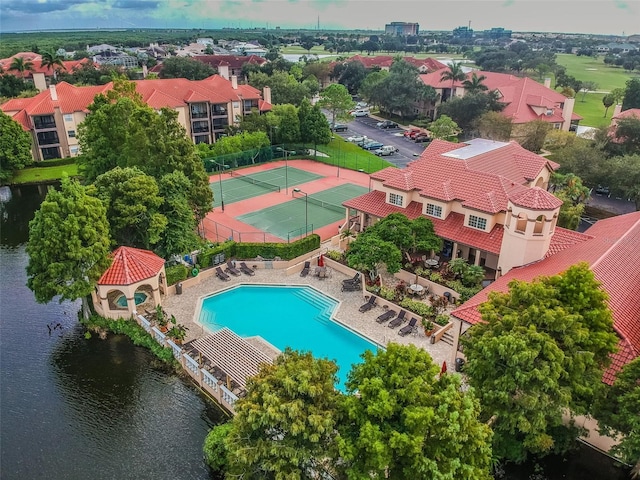 2400 Feather Sound Dr Unit 735, Clearwater, FL 33762 - birds eye view of property featuring a water view