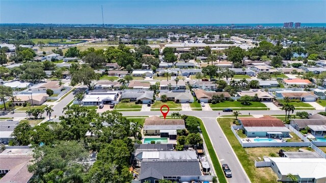 bird's eye view with a residential view