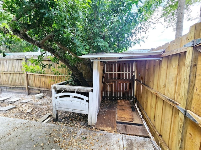 exterior space with fence