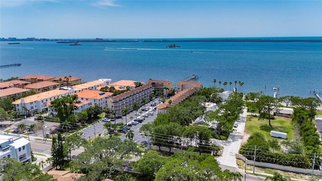 1420 Bayshore Blvd Unit 409, Dunedin, FL 34698 - drone / aerial view of a large body of water and apartment complex